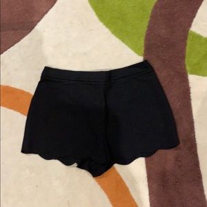 Black stretchy structured shorts